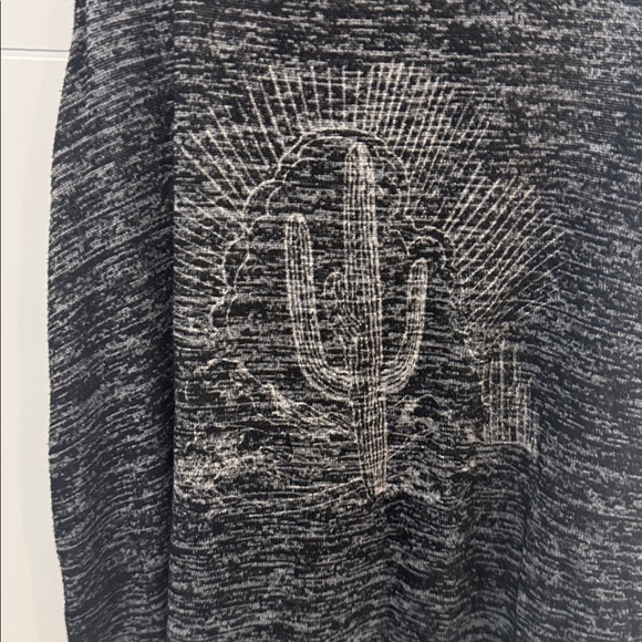 Rebel Sugar Charcoal Tank Top featuring cactus size medium - Picture 3 of 6